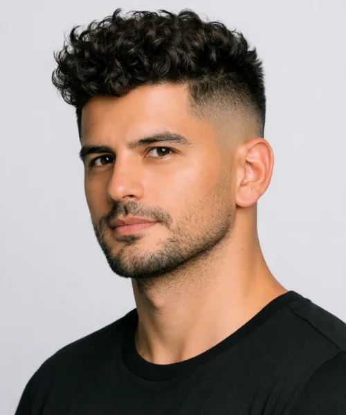 Blowout Taper Fade for Curly Hair 2