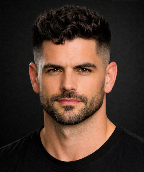 Burst Fade with Wavy Hair