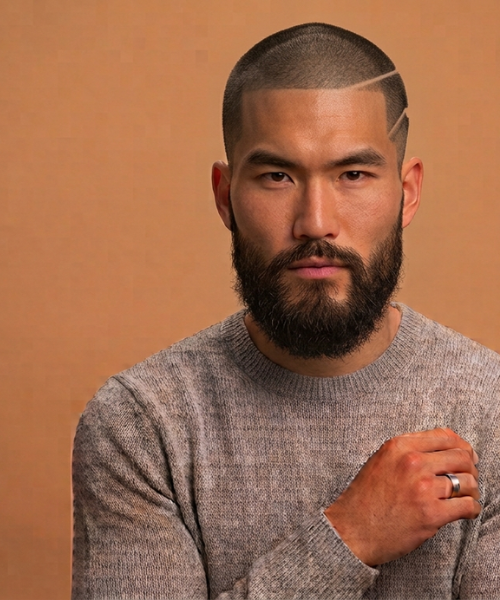 Buzz Cut with Hard Part or Design