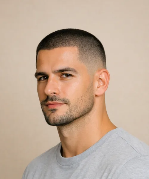 Buzz Cut with Low Fade