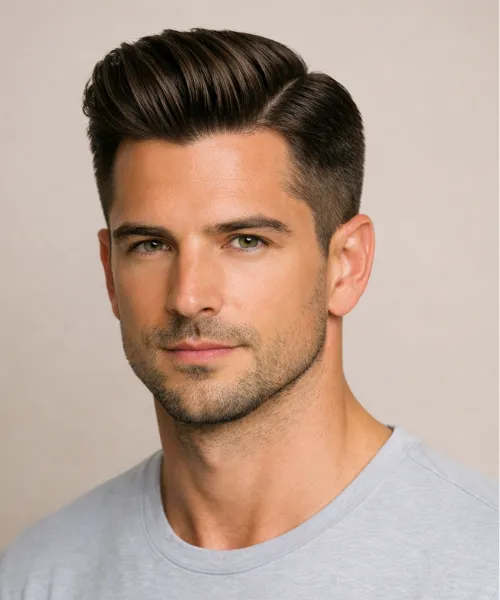 Classic Side Part with Tapered Sides