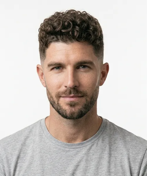Low Fade with Curly Hair