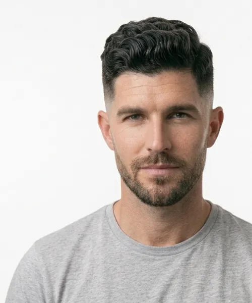 Low Fade with Wavy Hair