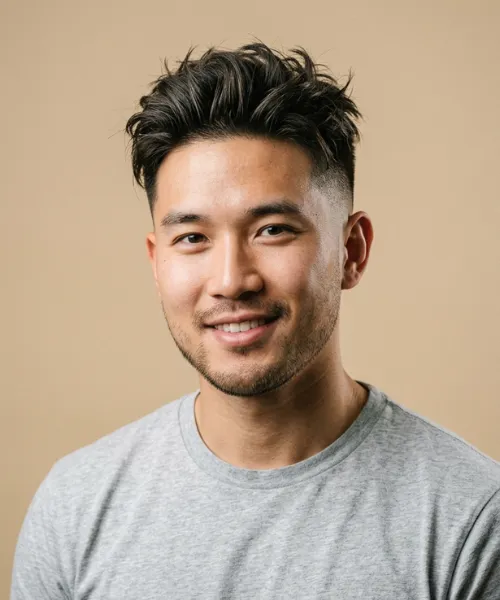 Messy Textured Top Fade