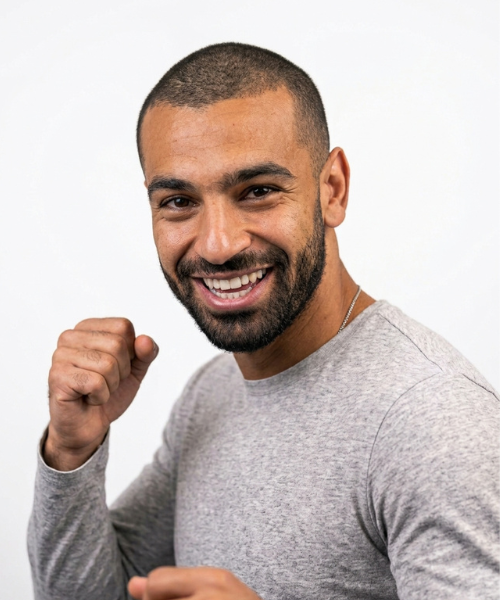 Mohamed Salah – Buzz Cut with Beard