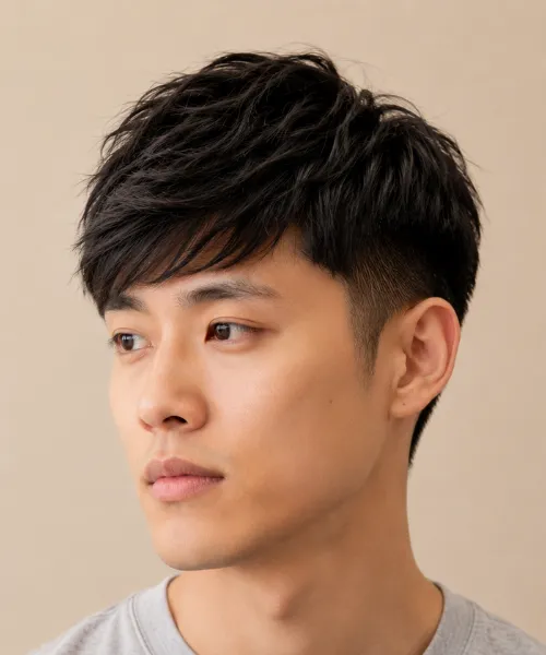 Side-Swept Fringe with Short Sides