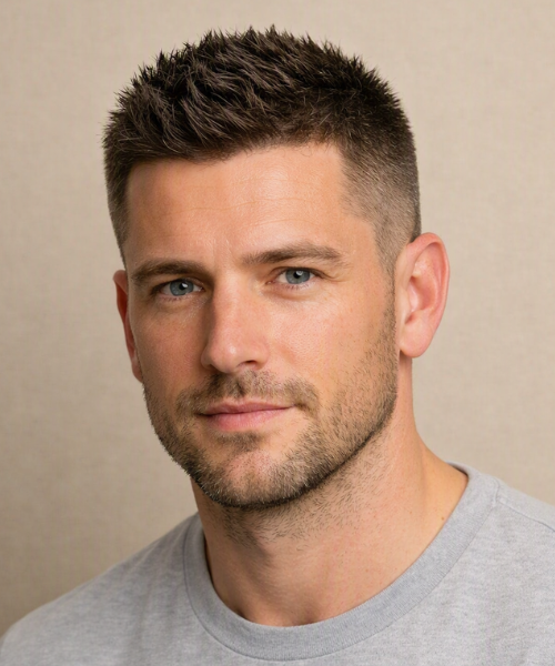 Crew Cut with Texture (Not Flat)