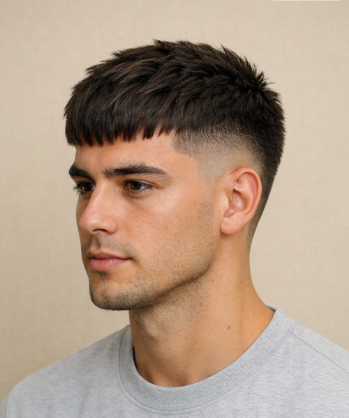 French Crop with Burst Fade