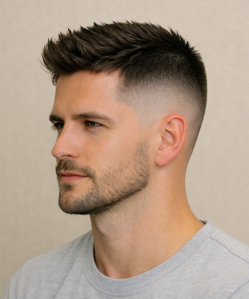 Mid Fade with Curly Hair