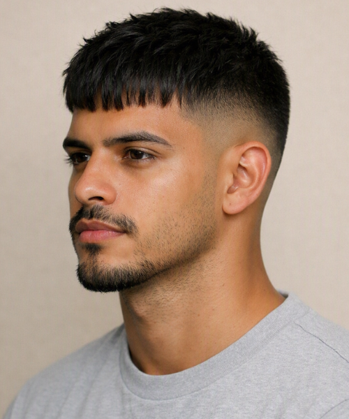 Mid Fade with Fringe
