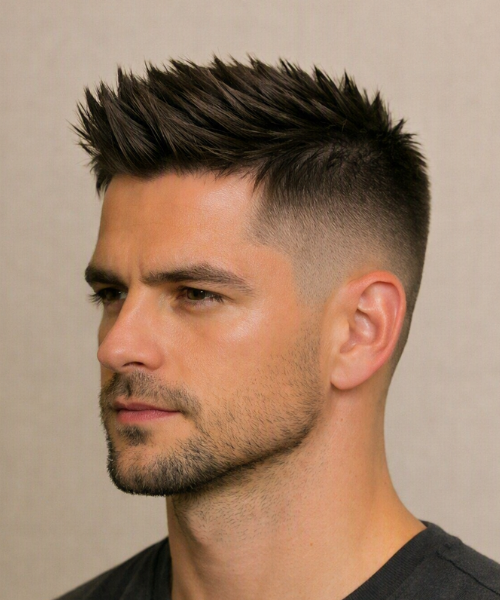 Spiky Hairstyles for Men to Elevate Your Look (Modern) 10 Modern Faux Hawk (2)