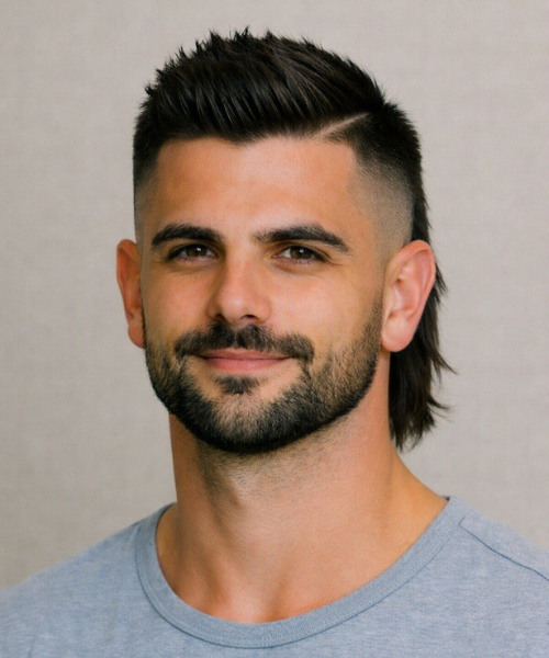 Modern Mullet Mid Fade
