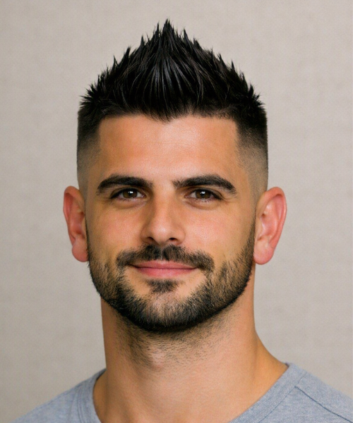 Mohawk or Faux Hawk with Mid Fade
