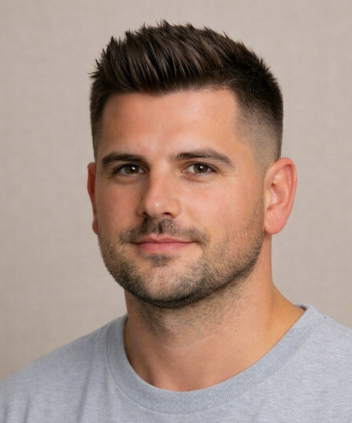 Short Quiff with Tapered Sides