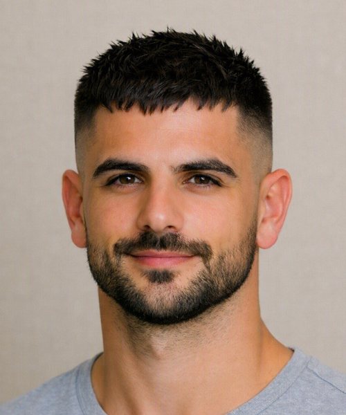 Slick Back with Mid Fade