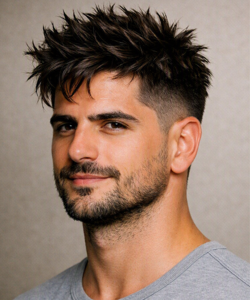 Spiky Hairstyles for Men to Elevate Your Look (Modern) 16 Spiked Top with Undercut