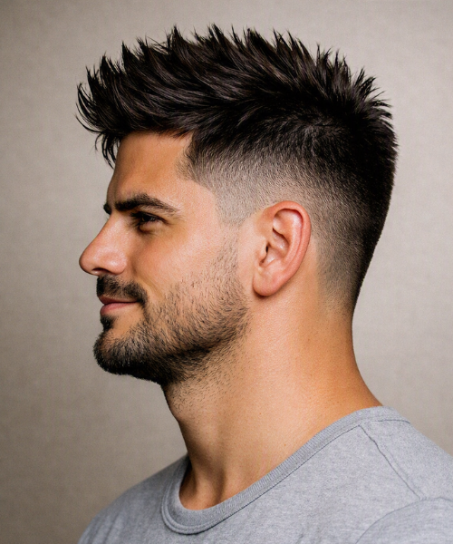 Spiky Hairstyles for Men to Elevate Your Look (Modern) 12 Spiky Blowout Fade